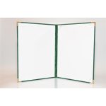 Oklevéltartó, A4, exkluzív, plüss, 4 fém sarokkal, zöld