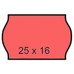 Árazószalag, 25x16 mm, piros