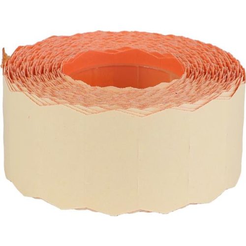 Árazószalag, 25x16 mm, gyengített ragasztóval, pasztell narancssárga