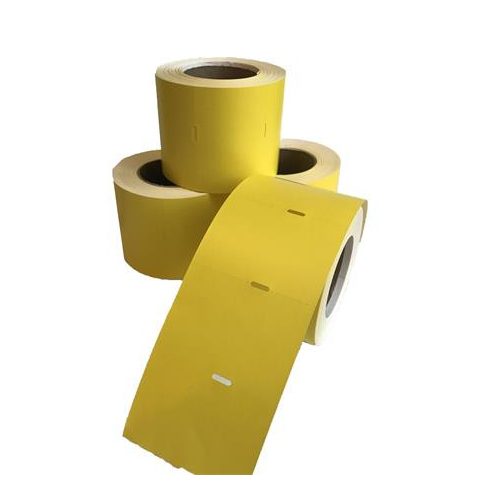 Polccímke, thermo, 38×55 mm, nem öntapadó, 600 db/tekercs, sárga