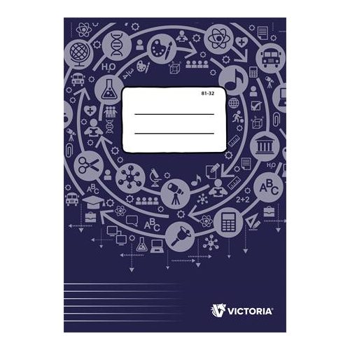 Füzet, tűzött, A4, vonalas, 32 lap, VICTORIA PAPER Circle "81-32"