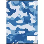 Füzet, tűzött, A4, kockás, 32 lap, COOL BY VICTORIA "Camouflage", "87-32"
