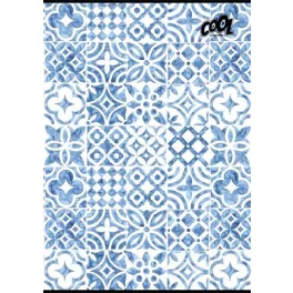   Füzet, tűzött, A4, kockás, 80 lap, COOL BY VICTORIA "Mediterrain patterns"