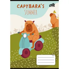   Füzet, tűzött, A5, vonalas, 32 lap, 1. osztály, COOL BY VICTORIA "Capibara", "14-32"