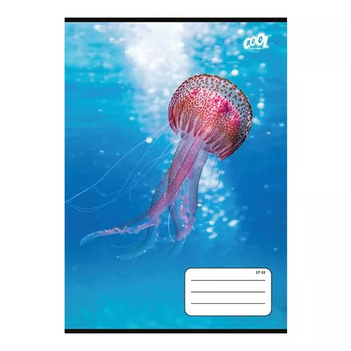 Füzet, tűzött, A5, kockás, 32 lap, COOL BY VICTORIA "Ocean World", "27-32"