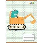 Füzet, tűzött, A5, vonalas, 32 lap, 1. osztály, COOL BY VICTORIA, "Excavator", "14-32"