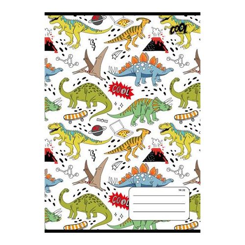Füzet, tűzött, A5, vonalas, 32 lap, 1. osztály, COOL BY VICTORIA "Dinosaurus world", "14-32"