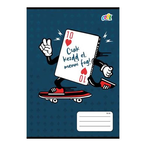 Füzet, tűzött, A5, vonalas, 32 lap, 3. osztály, COOL BY VICTORIA "SzívTíz", "12-32"