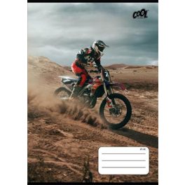   Füzet, tűzött, A5, vonalas, 32 lap, 4-8. osztály, COOL BY VICTORIA "Motocross", "21-32"