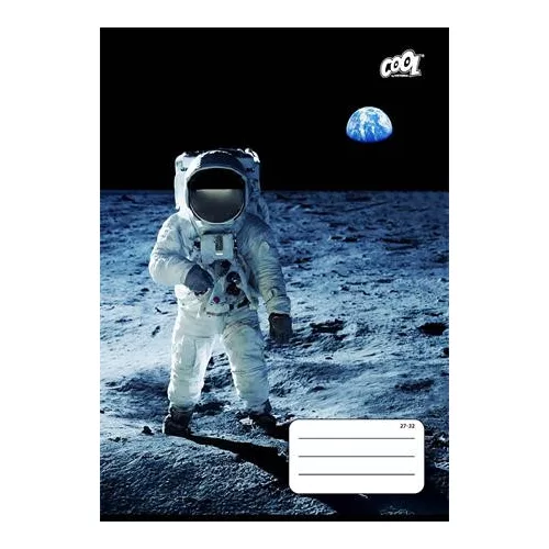 Füzet, tűzött, A5, kockás, 32 lap, COOL BY VICTORIA "Man on the Moon ", "27-32"