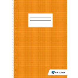 Spirálfüzet, A4, francia kockás, 70 lap, VICTORIA PAPER
