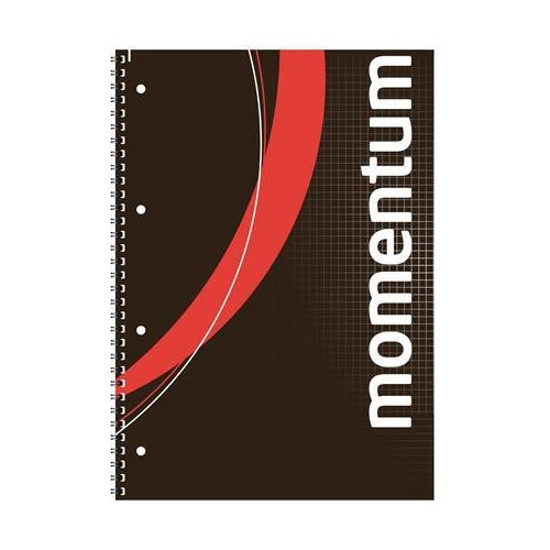 Spirálfüzet, A4, kockás, 90 lap, perforált, lyukasztott, VICTORIA PAPER, "Momentum"
