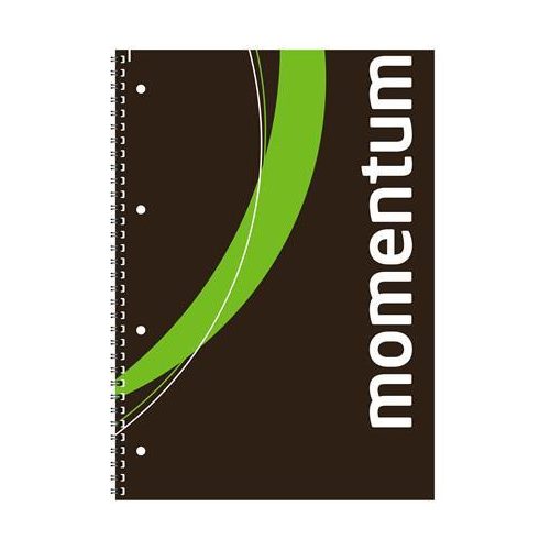 Spirálfüzet, A4, sima, 90 lap, perforált, lyukasztott, VICTORIA PAPER, "Momentum"
