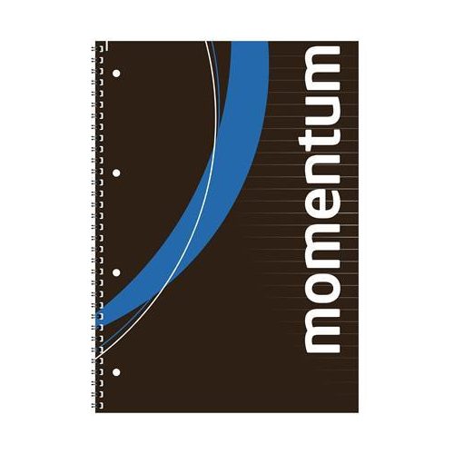 Spirálfüzet, A4, vonalas, 90 lap, perforált, lyukasztott, VICTORIA PAPER, "Momentum"