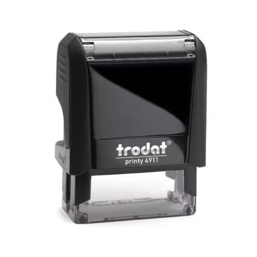 Bélyegző, TRODAT "Printy 4911", fekete ház, fekete párnával