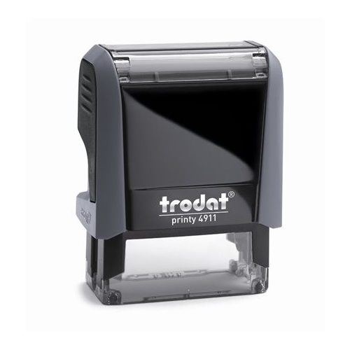 Bélyegző, TRODAT "Printy 4911", fekete ház, kék párnával