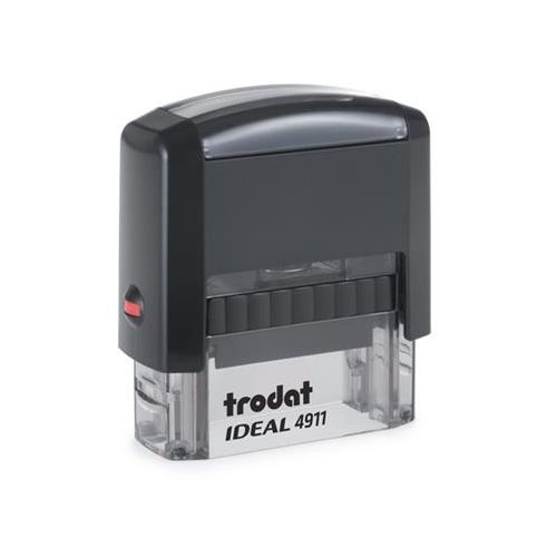 Bélyegző, TRODAT "Ideal 4911", fekete ház, fekete párnával