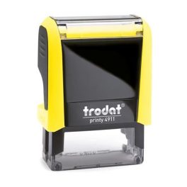   Bélyegző, TRODAT "Printy 4911", neon citromsárga ház, fekete párnával