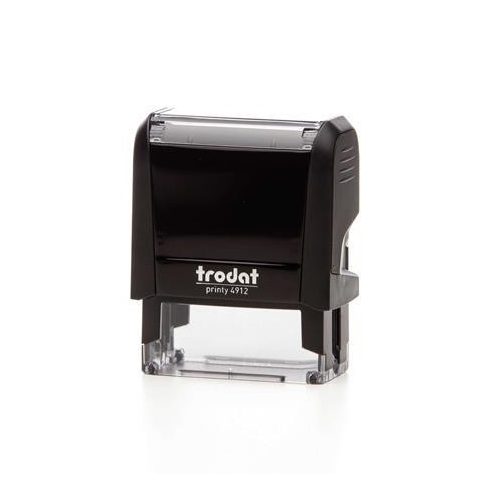 Bélyegző, TRODAT "Printy 4912", fekete ház, kék párnával