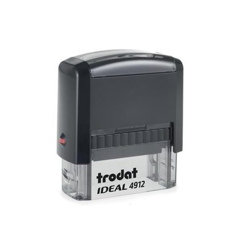 Bélyegző, TRODAT "Ideal 4912", fekete ház, fekete párnával