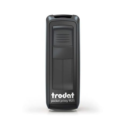 Bélyegző, TRODAT "Pocket Printy 9511", fekete ház, fekete párnával