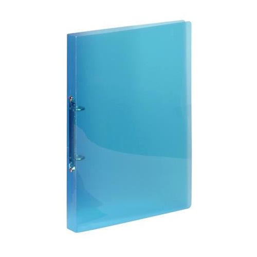 Gyűrűs könyv, 2 gyűrű, 20 mm, A4, PP, VIQUEL "Propyglass", kék