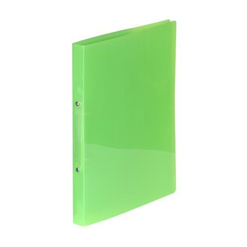 Gyűrűs könyv, 2 gyűrű, 20 mm, A4, PP, VIQUEL "Propyglass", zöld