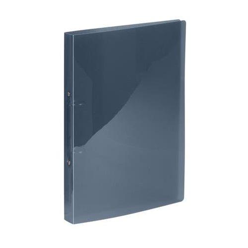 Gyűrűs könyv, 2 gyűrű, 25 mm, A4, PP, VIQUEL "Propyglass", füstszínű