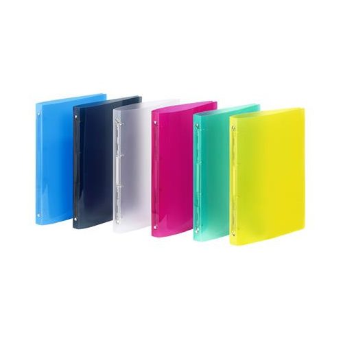 Gyűrűs könyv, 4 gyűrű, 25 mm, A4, PP, VIQUEL "Propyglass", vegyes szín