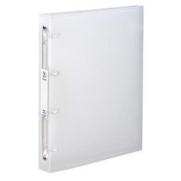   Gyűrűs könyv, 4 gyűrű, 40 mm, A4, maxi, PP, cserélhető címke, VIQUEL "Propyglass", víztiszta