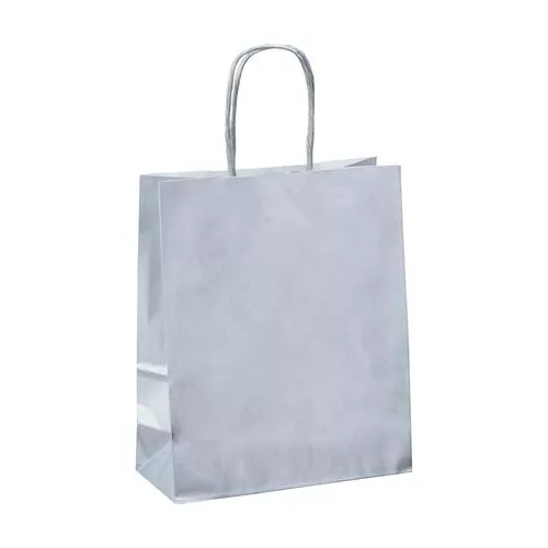 Ajándéktasak, 22X12X31 cm, VIQUEL, ezüst