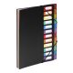 Irattartó mappa, gumis, 12 részes, VIQUEL "Rainbow Class", fekete