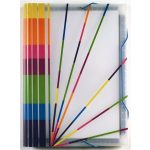 Harmonikamappa, PP, 12 rekeszes, gumis, VIQUEL "Propystick", áttetsző