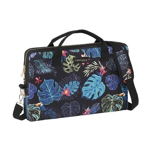 Notebook táska, 15", VIQUEL CASAWORK "Tropical", fekete-kék