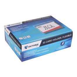   Azonosítókártya tartó, 105x65 mm, hajlékony, fekvő, VICTORIA OFFICE