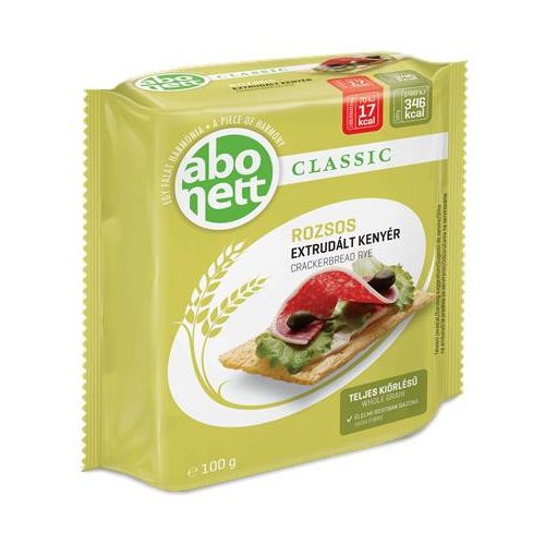 Extrudált kenyér, ABONETT, 100 g, rozsos