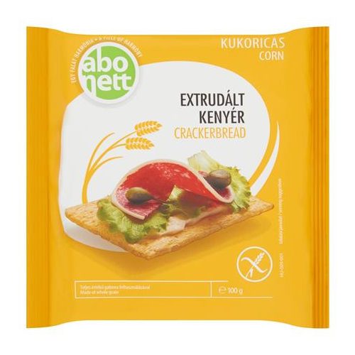 Extrudált kenyér, ABONETT, 100 g, kukoricás, gluténmentes