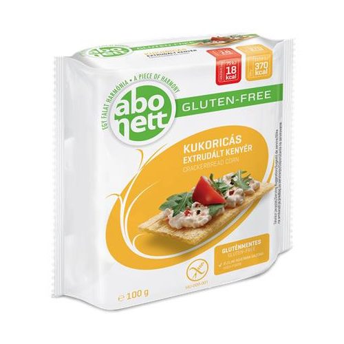 Extrudált kenyér, ABONETT, 100 g, kukoricás, gluténmentes