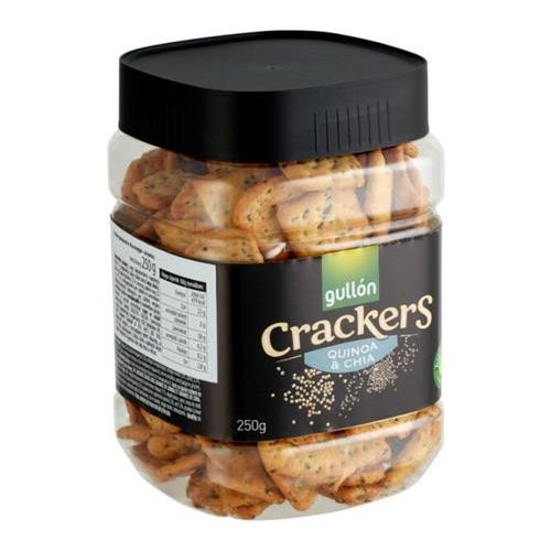 Kréker, 250 g, GULLÓN "Cracker", chia magos-quinoás