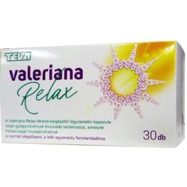   Étrend-kiegészítő lágyzselatin kapszula, 30 db, VALERIANA "Relax", gyógynövénykivonatokkal