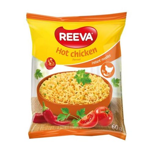Instant tésztaleves, 60 g, REEVA, csípős csirke íz