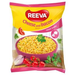 Instant tésztaleves, 60 g, REEVA, sajtos-baconos íz
