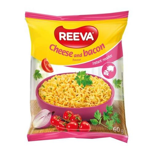 Instant tésztaleves, 60 g, REEVA, sajtos-baconos íz