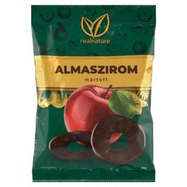 Almaszirom, 50 g, REAL NATURE, csokoládéba mártott