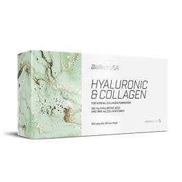   Étrend-kiegészítő tabletta, 120 tabletta, BIOTECH USA "Hyaluronic and Collagen"