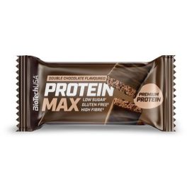   Fehérjeszelet, gluténmentes, 45g, BIOTECH USA "Protein Max", dupla csokoládé