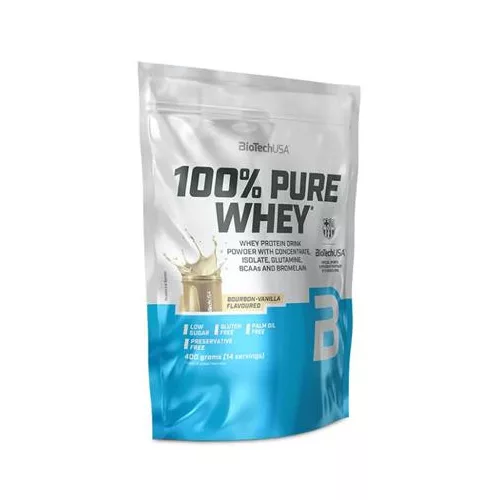 Tejsavó fehérjepor, 400g, BIOTECH USA "100% Pure Whey", bourbon vanília
