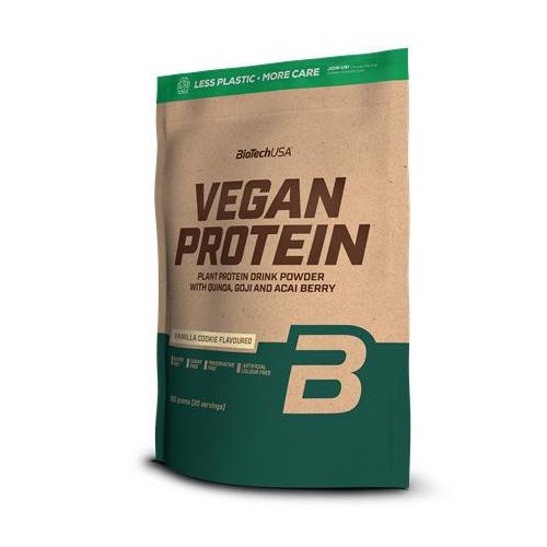 Táplálékkiegészítő, 500g, vegán, BIOTECH USA, vaníliás sütemény