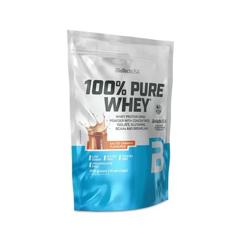 Tejsavó fehérjepor, 400g, BIOTECH USA "100% Pure Whey", sós karamell