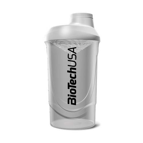 Keverőpalack, 600ml, BIOTECH USA "Wave Shaker", átlátszó